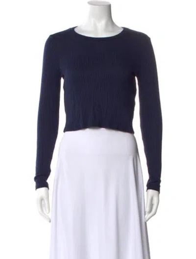 Pre-owned Reformation Crew Neck Sweater In Blue