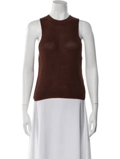 Pre-owned Reformation Crew Neck Sweater In Brown