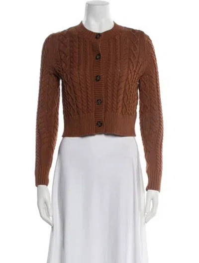 Pre-owned Reformation Crew Neck Sweater In Brown