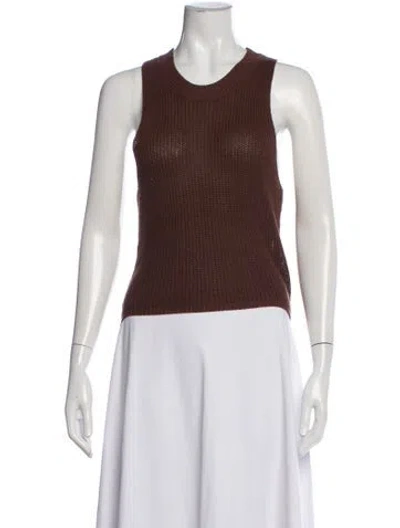 Pre-owned Reformation Crew Neck Sweater In Brown