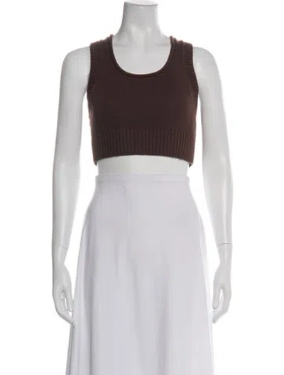 Pre-owned Reformation Crew Neck Sweater In Brown