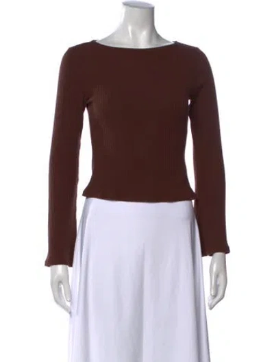 Pre-owned Reformation Crew Neck Sweater In Brown
