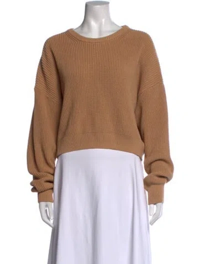 Pre-owned Reformation Crew Neck Sweater In Brown
