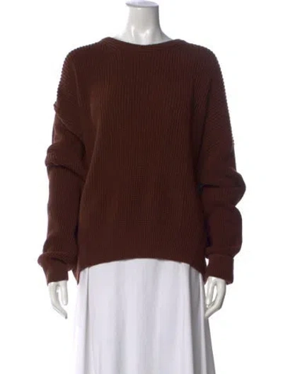 Pre-owned Reformation Crew Neck Sweater In Brown