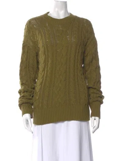 Pre-owned Reformation Crew Neck Sweater In Green