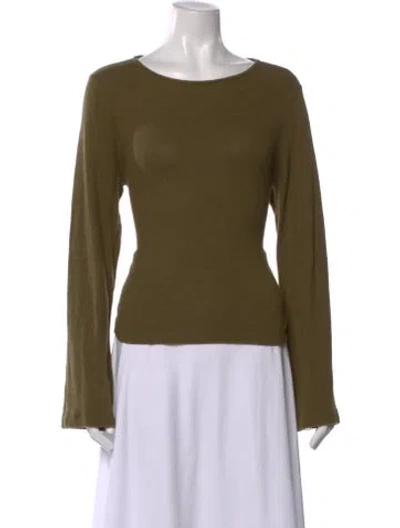 Pre-owned Reformation Crew Neck Sweater In Green