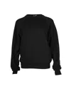 Reformation Crew Neck Sweater In Black Cotton In Black