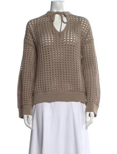 Pre-owned Reformation Crew Neck Sweater In Neutral