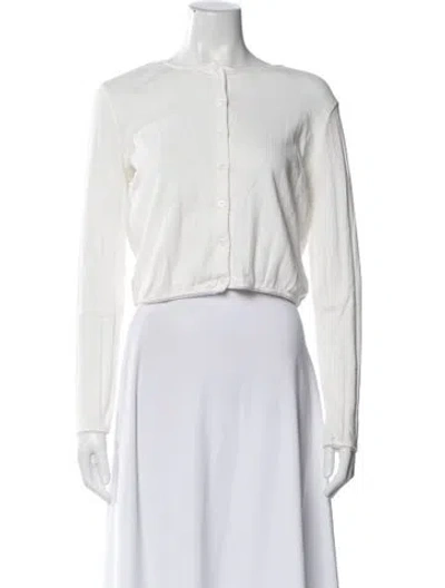 Pre-owned Reformation Crew Neck Sweater In White