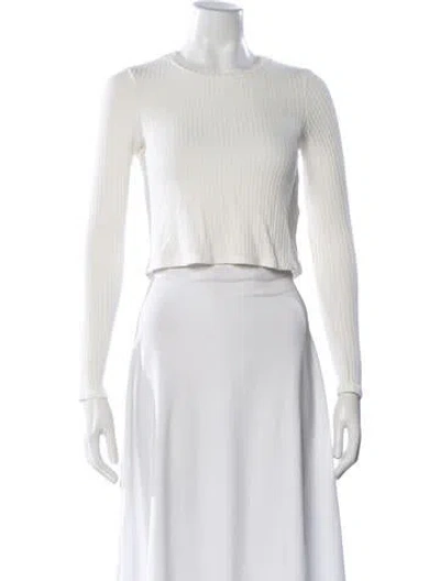Pre-owned Reformation Crew Neck Sweater In White