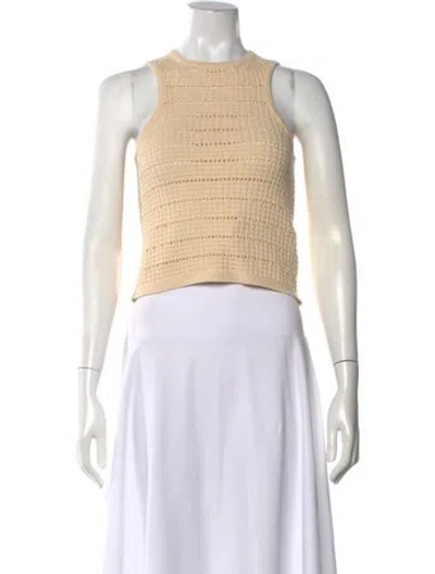 Pre-owned Reformation Crew Neck Sweater In White