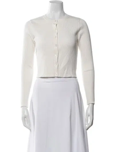 Pre-owned Reformation Crew Neck Sweater In White