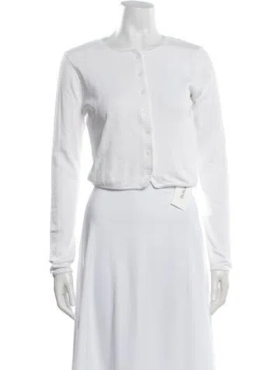 Pre-owned Reformation Crew Neck Sweater In White