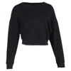 Reformation Crewneck Sweater In Black Cotton In Black