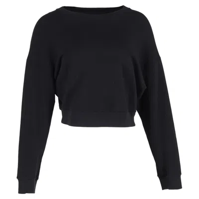 Reformation Crewneck Sweater In Black Cotton