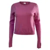 Reformation Crewneck Sweater In Pink Wool In Pink