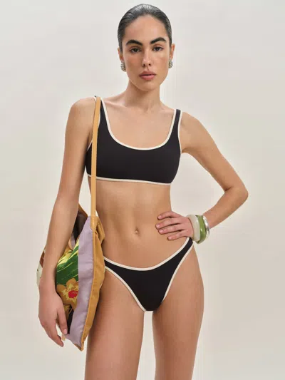 Reformation Culotte De Bikini Douro In Noir