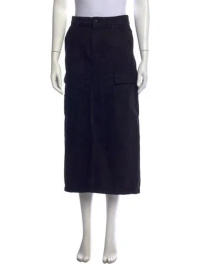 Pre-owned Reformation Cutout Accent Long Skirt In Black