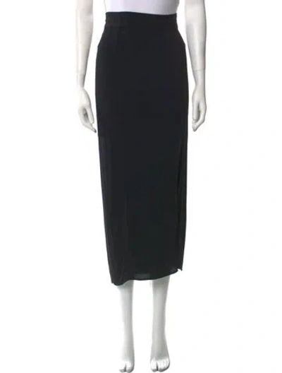 Pre-owned Reformation Cutout Accent Midi Length Skirt In Black