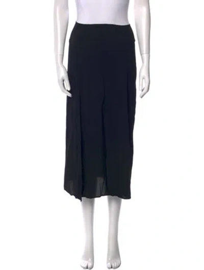 Pre-owned Reformation Cutout Accent Midi Length Skirt In Black