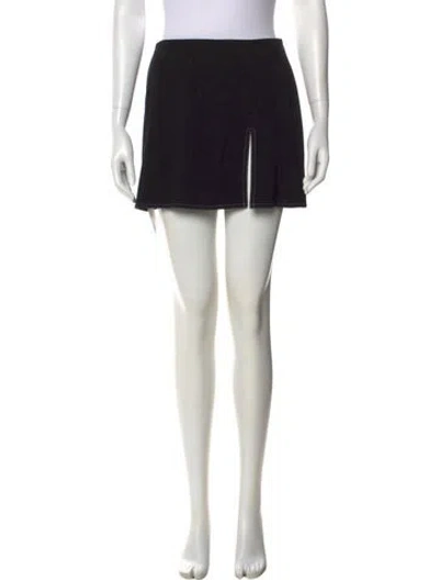 Pre-owned Reformation Cutout Accent Mini Skirt In Black
