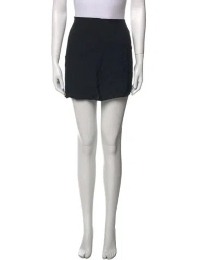 Pre-owned Reformation Cutout Accent Mini Skirt In Black