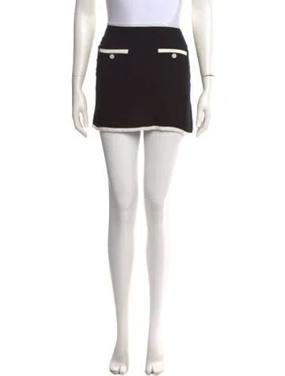Pre-owned Reformation Cutout Accent Mini Skirt In Black