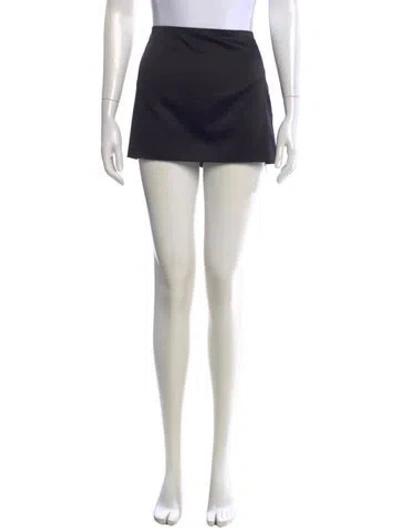 Pre-owned Reformation Cutout Accent Mini Skirt In Black