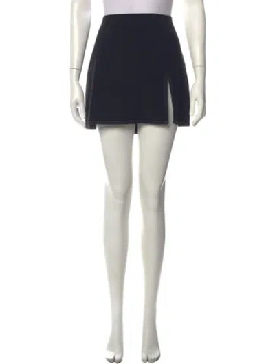 Pre-owned Reformation Cutout Accent Mini Skirt In Black