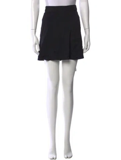Pre-owned Reformation Cutout Accent Mini Skirt In Black