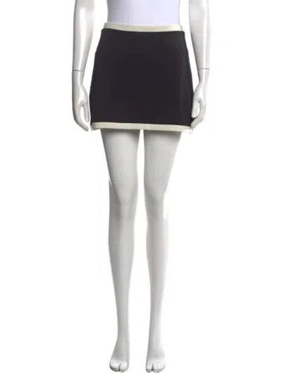 Pre-owned Reformation Cutout Accent Mini Skirt In Black