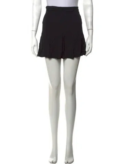 Pre-owned Reformation Cutout Accent Mini Skirt In Black