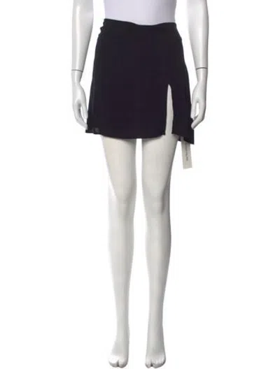 Pre-owned Reformation Cutout Accent Mini Skirt In Black