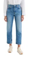Reformation Cynthia High Rise Straight Cropped Jeans In Colorado