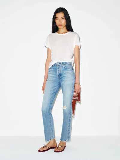 Reformation Cynthia High Rise Straight Jeans Blue Denim 23