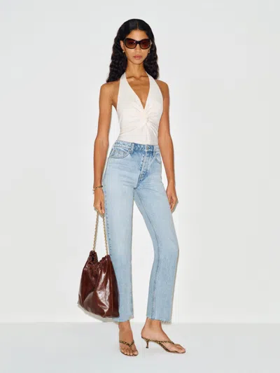 Reformation Cynthia High Rise Straight Jeans Blue Denim 32