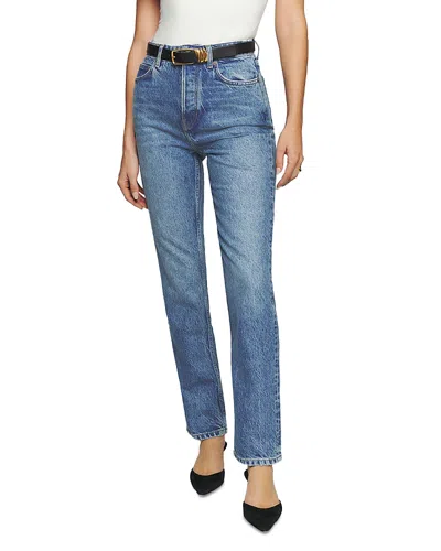 Reformation Cynthia High Rise Straight Jeans In Colorado In Blue