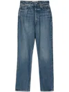 Reformation Cynthia High-rise Straight-leg Jeans In Blue