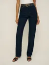 Reformation Cynthia High Rise Straight Long Jeans In Ondine