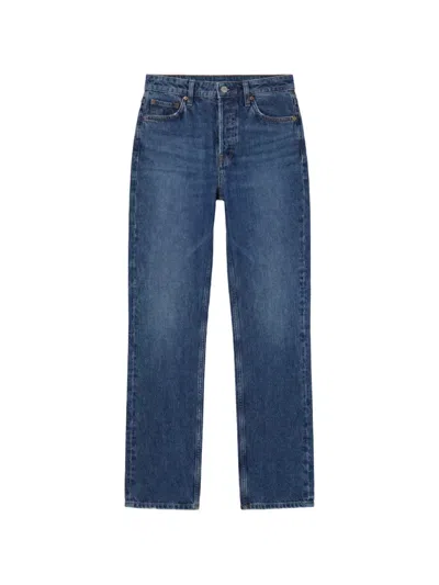 Reformation Cynthia Straight-leg-jeans In Blue