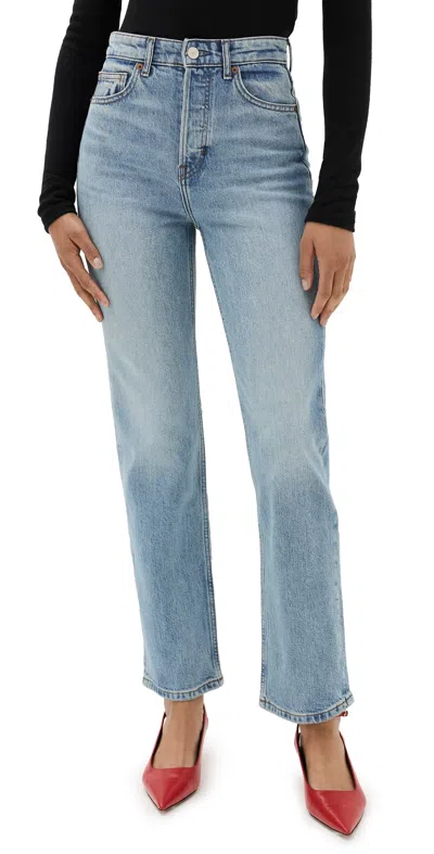 Reformation Cynthia Stretch High Rise Straight Jeans Fortuna