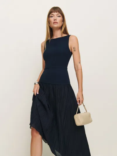 Reformation Cyra Dress In Midnight