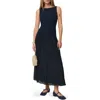 Reformation Cyra Drop Waist Maxi Dress In Midnight