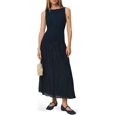Reformation Cyra Drop Waist Maxi Dress In Midnight