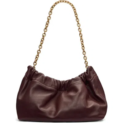 Reformation Dahlia Leather Shoulder Bag In Burgundy