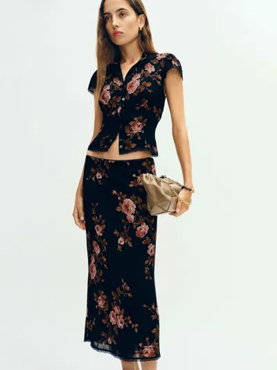 Reformation Dahlia Shoulder Bag In Brown