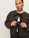 Reformation Daisy Cropped Jacket Es In Nutella