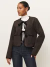 Reformation Daisy Cropped Jacket In Nutella