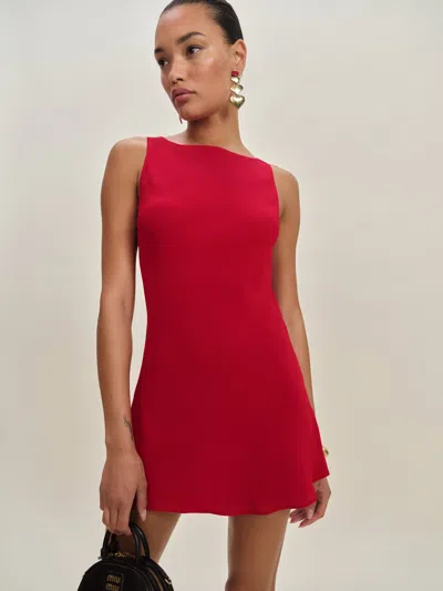 Reformation Dale Dress In Lipstick