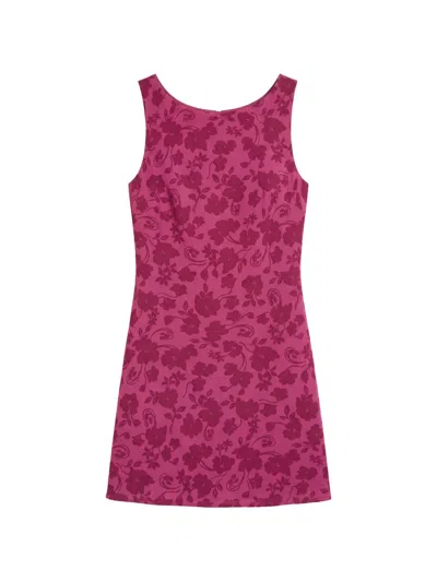 Reformation Dale Floral-print Mini Dress In Pink